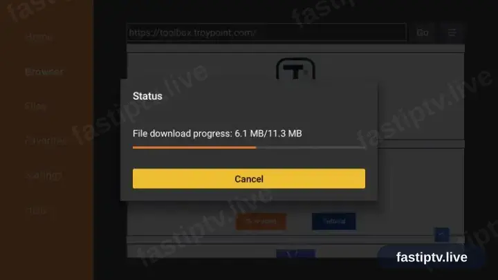 Der HotPlayer-Download läuft in Downloader